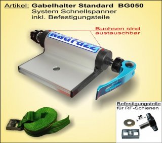 BG050, Gabelhalter Schnellspanner, Spannbreite 100 mm