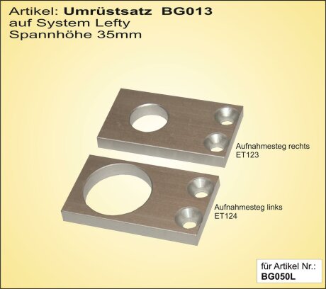 Umr&uuml;stsatz System Lefty f&uuml;r Spannh&ouml;he 35mm