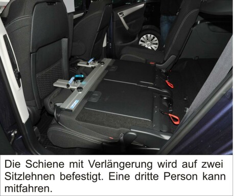 Innenraum-Fahrradtr&auml;ger Schiene (l=80cm) f&uuml;r die R&uuml;ckenlehnen-&Ouml;sen P2