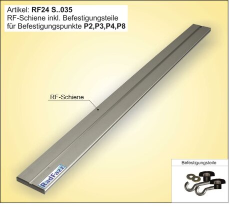 Innenraum-Fahrradtr&auml;ger Schiene (l=100cm) f&uuml;r die Befestigungspunkte P2, P3, P4, P8