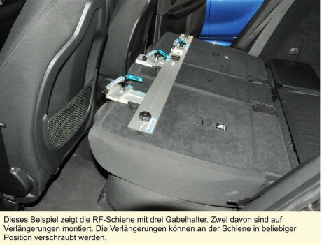 Innenraum-Fahrradtr&auml;ger Schiene (l=100cm) f&uuml;r die R&uuml;ckenlehnen-&Ouml;sen P2