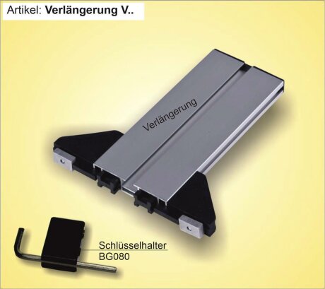 Verl&auml;ngerung 30cm mit Befestigungswinkel f&uuml;r die RF-Schienen