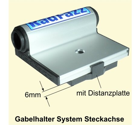 Gabelhalter Steckachse &Oslash; 15mm, 110mm Spannbreite, inkl. Befestigungsteile