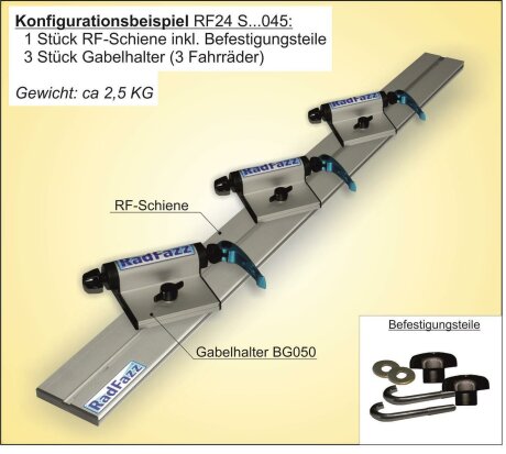 Innenraum-Fahrradtr&auml;ger Schiene (l=110cm) f&uuml;r die Sitzverriegelung P1