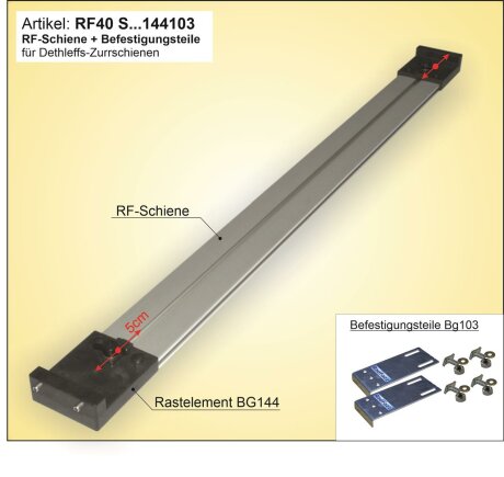 Fahrradtr&auml;ger RF-Schiene, L&auml;nge=120cm, an die...