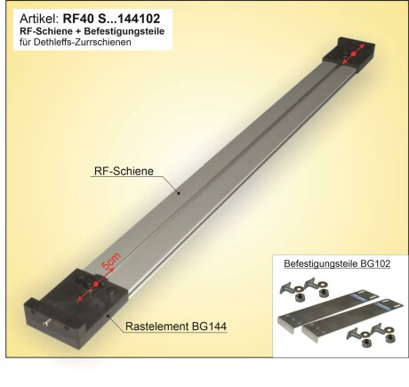 UNIVERSAL-Fahrradtr&auml;ger zum Einbau an die Zurrschienen P15, Bodenh&ouml;he 28,5cm - 30,5cm