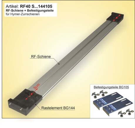 UNIVERSAL-Fahrradtr&auml;ger zum Einbau an die Hymer-Zurrschienen P15, Bodenh&ouml;he 14,5cm - 16,5cm