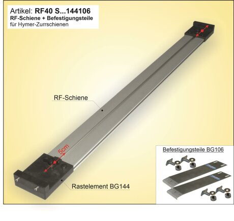 UNIVERSAL-Fahrradtr&auml;ger zum Einbau an die Hymer-Zurrschienen P15, Bodenh&ouml;he 29,5cm - 31,5cm