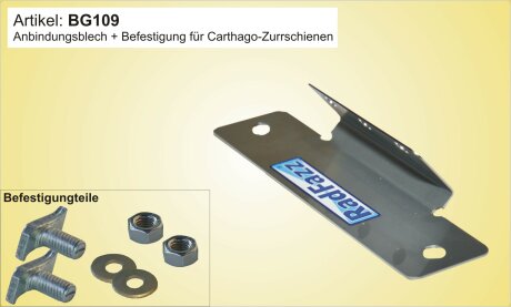 Adapter inkl. Befestigung f&uuml;r Carthago 45&deg;-Zurrschienen