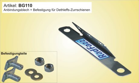 Adapter inkl. Befestigung f&uuml;r Dethleffs 45&deg;-Zurrschienen