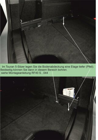 Innenraum-Fahrradtr&auml;ger Schiene (l=100cm) f&uuml;r die Seitenwandung P5