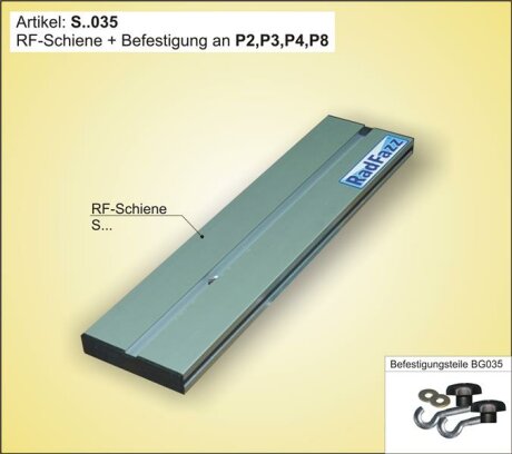 Innenraum-Fahrradtr&auml;ger Schiene (l=7,5cm) f&uuml;r die Befestigungspunkte P2, P3, P4, P8