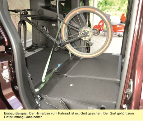 Innenraum-Fahrradtr&auml;ger Schiene (l=110cm) f&uuml;r die Seitenwandung P5