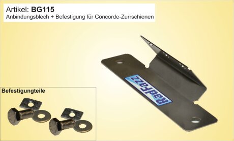 Adapter inkl. Befestigung f&uuml;r Concorde-Zurrschienen