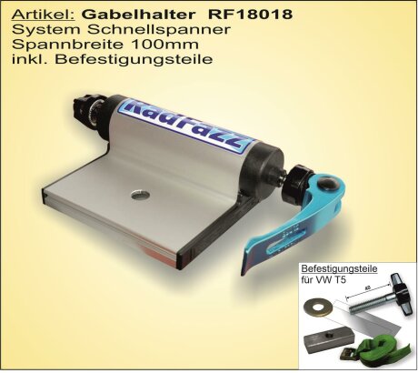 Innenraum-Fahrradtr&auml;ger System Schnellspanner, Einzelbefestigung f&uuml;r den VW Multivan T5, an die Sitzschienen P6