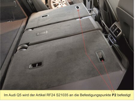 RF-Schiene inkl. Befestigungsteile (l=100cm) f&uuml;r die Befestigungspunkte P2 im Auto