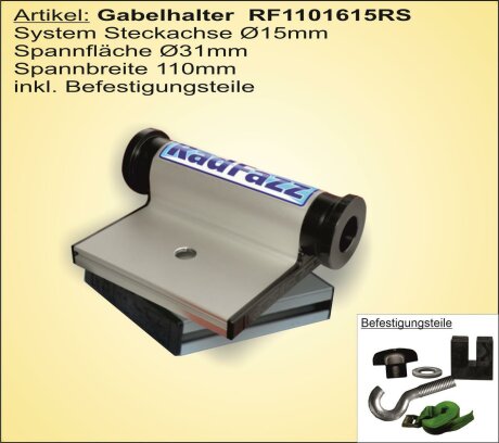 Innenraum-Fahrradtr&auml;ger f&uuml;r den VW Touran, Einzelbefestigung System Steckachse 15mm, Spannbreite 110mm, Befestigungspunkte P4