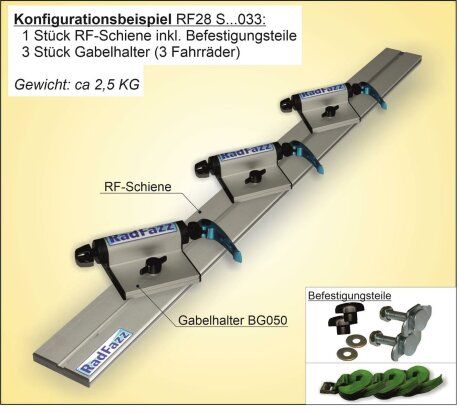 RF-Schiene L&auml;nge l=120cm; Befestigungspunkte P6 an Airlineschienen