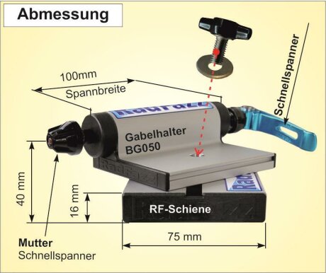 Fahrradtr&auml;ger Schiene, L&auml;nge 110cm, inkl. Befestigungsteile f&uuml;r die Airlineschienen im Camper Van
