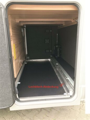 UNIVERSAL-Fahrradtr&auml;ger zum Einbau an die Zurrschienen P15, Bodenh&ouml;he 16cm - 18cm