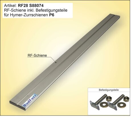 Fahrradtr&auml;ger-Schiene inkl. Befestigungsteile zum Einbau an die Hymer-Boden-Zurrschienen