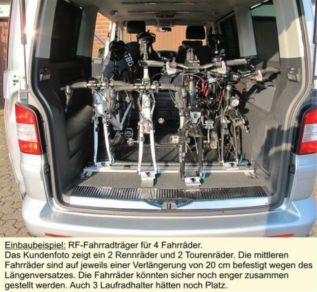 Innenraum-Fahrradtr&auml;ger Schiene (l=100cm) an die &Ouml;sen in Sitzschienen P6