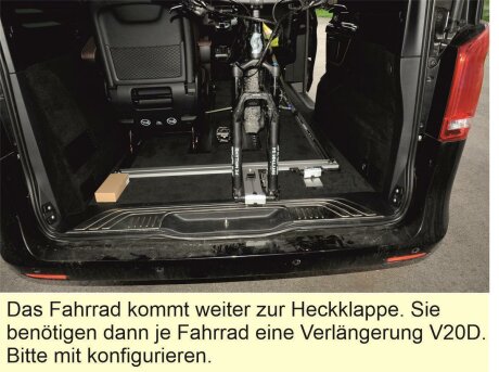 Innenraum-Fahrradtr&auml;ger Schiene (l=80cm) f&uuml;r die Sitz-/Zurrschienen P6
