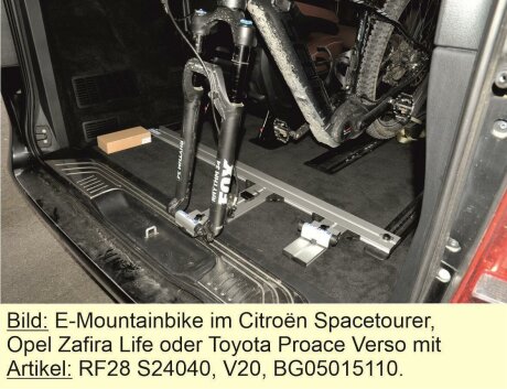 Innenraum-Fahrradtr&auml;ger Schiene (l=80cm) f&uuml;r die Sitz-/Zurrschienen P6