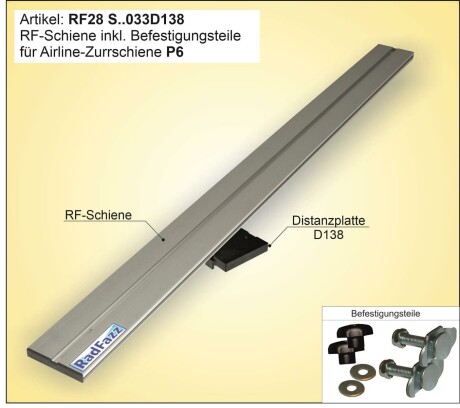 Fahrradtr&auml;ger Schiene, L&auml;nge 130cm, inkl....