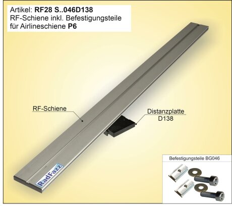 Fahrradtr&auml;ger Schiene, L&auml;nge 150cm, inkl....