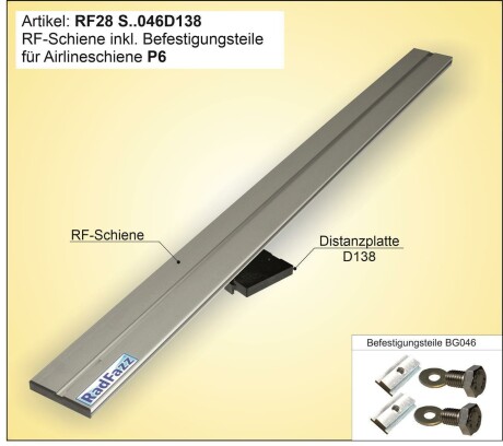 Fahrradtr&auml;ger Schiene, L&auml;nge 110cm, inkl....